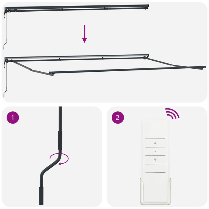 Cortina Retractabilă Bej 500 × 300 cm Aluminiu și țesătură - WALTI WALTI