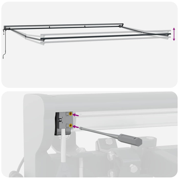 Cortina Retractabilă Bej 500 × 300 cm Aluminiu și țesătură - WALTI WALTI