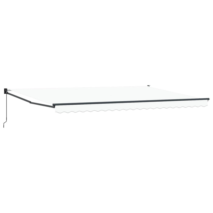 Copertină Manual Alb 500 × 300 cm Poliester și metal - WALTI WALTI