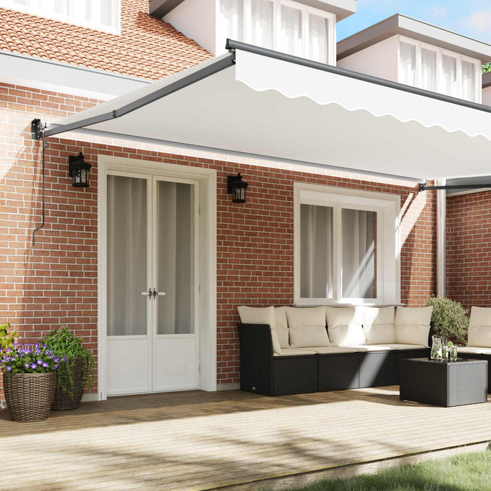 Copertină Alb 500 × 300 cm Poliester și metal - WALTI WALTI