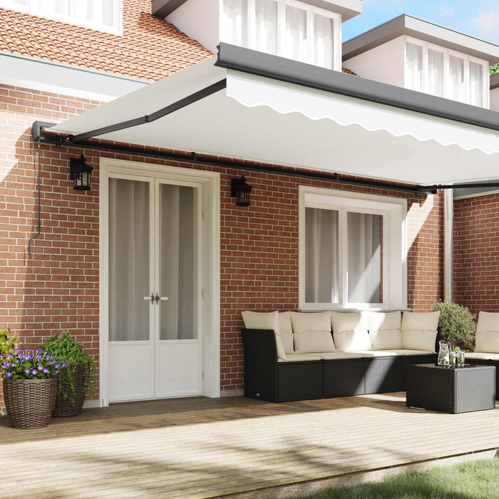 Cortina Retractabilă Alb 500 × 300 cm Stofă și Metal - WALTI WALTI