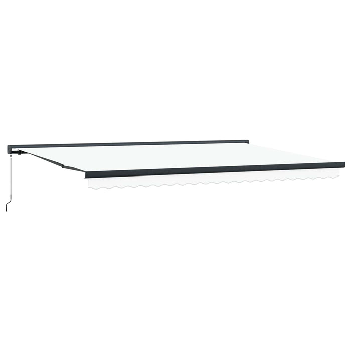 Cortina Retractabilă Alb 500 × 300 cm Stofă și Metal - WALTI WALTI