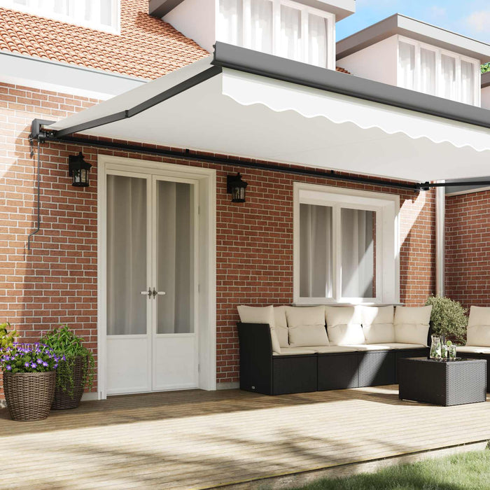 Copertină Alb 500 x 300 x 165 cm Poliester și Aluminiu - WALTI WALTI