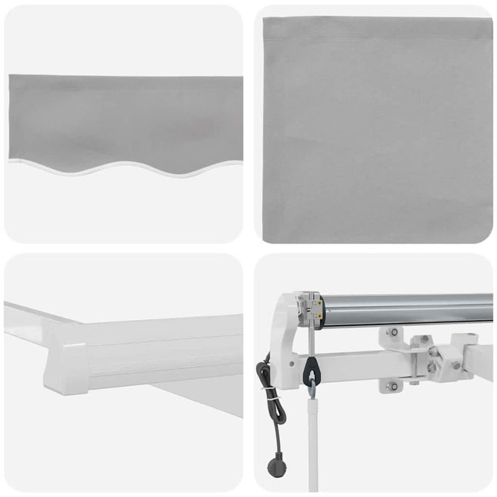 Cort electric retractabil Gri deschis 500 × 300 cm - WALTI WALTI