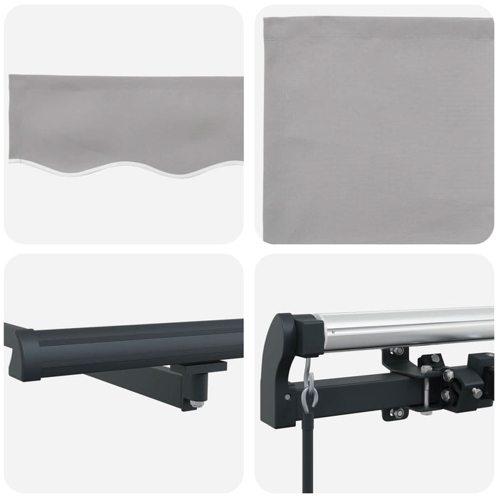 Cortina Retractabilă Gri deschis 500 × 300 cm Poliester și oțel - WALTI WALTI