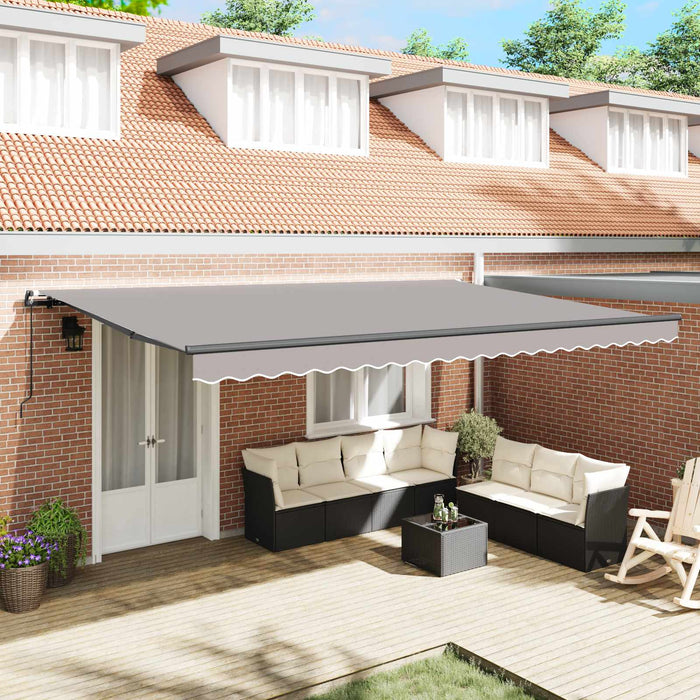 Cortina Retractabilă Gri deschis 500 × 300 cm Poliester și oțel - WALTI WALTI