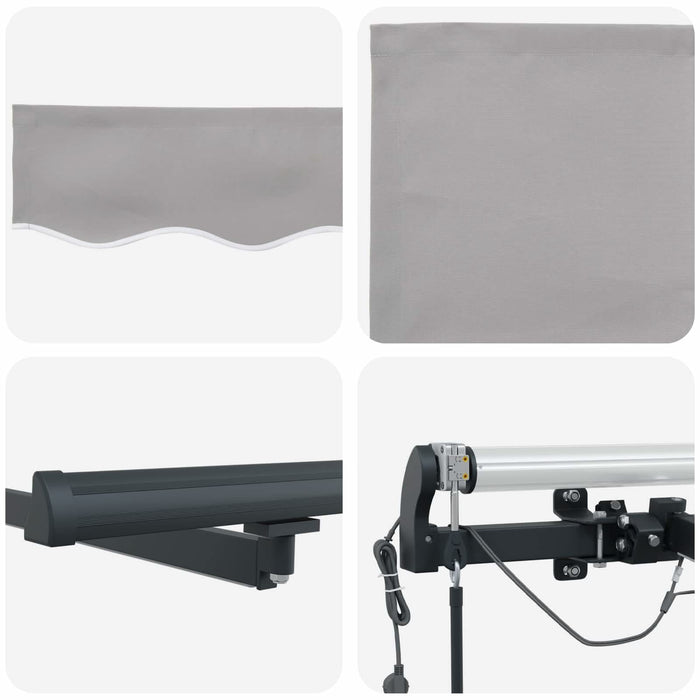 Țesătură pentru copertină cu Gri deschis 500 × 300 cm Poliester - WALTI WALTI