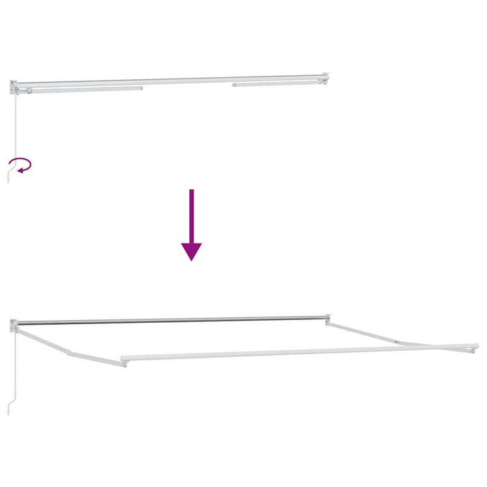 Copertină Gri deschis 500 x 300 x 165 cm Poliester și metal WALTI