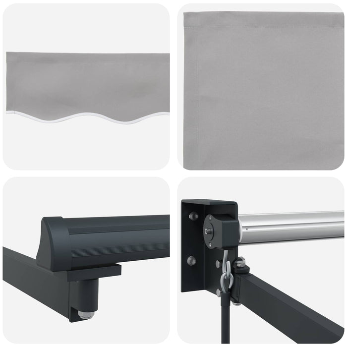 Copertină Gri deschis 500 x 300 x 165 cm Poliester și metal WALTI