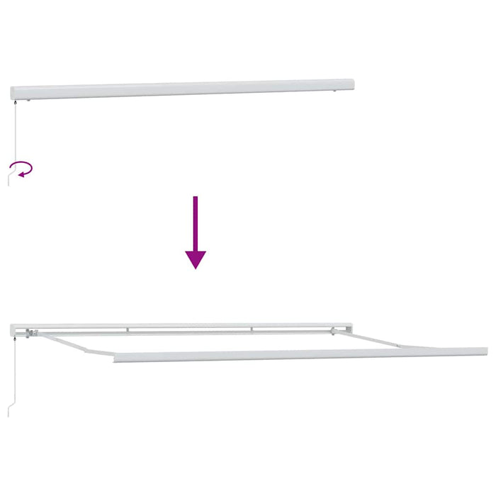 Cortina Retractabilă Gri deschis 500 × 300 cm Stofă și Metal WALTI
