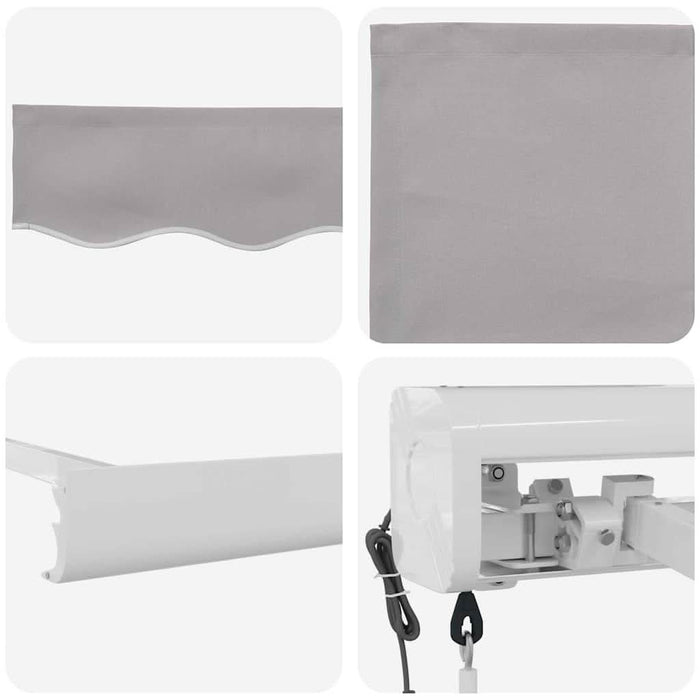 Copertină Gri deschis 500 x 300 x 165 cm Poliester și Aluminiu - WALTI WALTI
