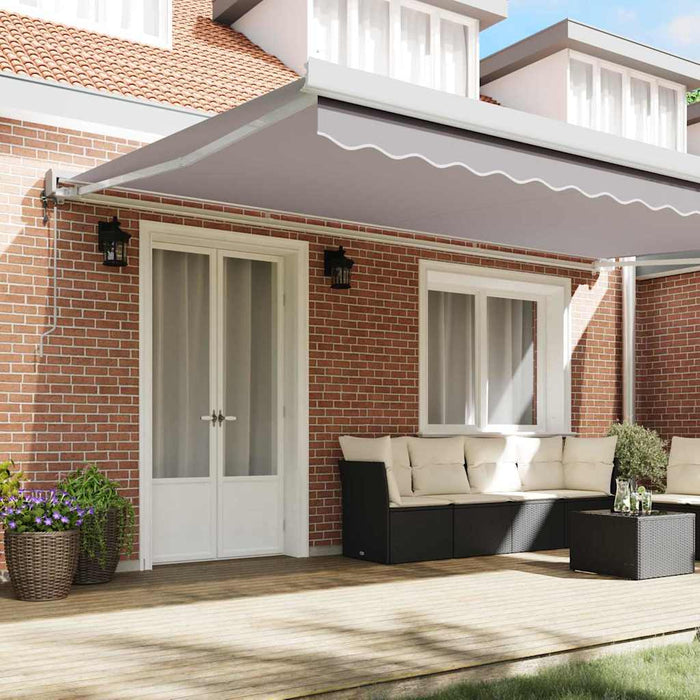 Copertină Gri deschis 500 x 300 x 165 cm Poliester și Aluminiu - WALTI WALTI