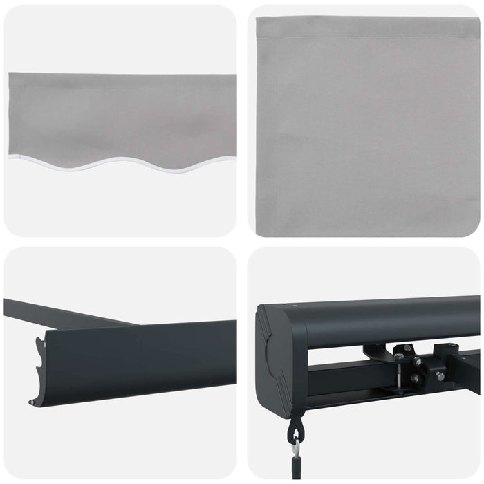 Cortina Retractabilă Gri deschis 500 × 300 cm Stofă și Metal - WALTI WALTI