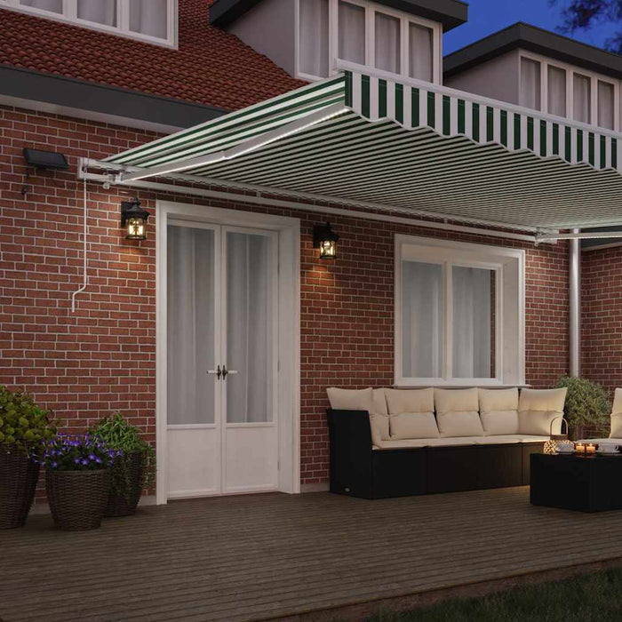 Cortina Retractabilă Manual Verde și alb 500 × 300 cm - WALTI WALTI