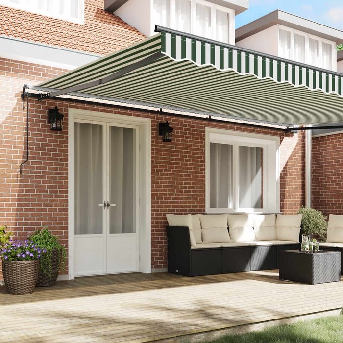 Cortina Retractabilă Verde și alb 500 × 300 cm - WALTI WALTI