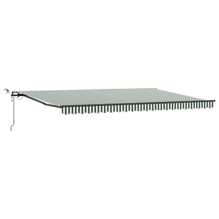 Țesătură pentru copertină Verde și alb 500 × 300 cm Poliester - WALTI WALTI
