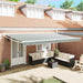 Cortina Retractabilă Manual Verde și alb 500 × 300 cm - WALTI WALTI