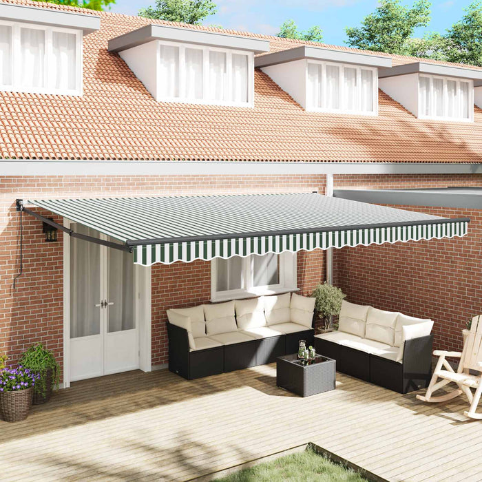 Copertină retractabilă manuală Verde 500 × 300 cm - WALTI WALTI