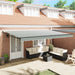 Copertină retractabilă manuală Verde 500 × 300 cm - WALTI WALTI