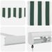 Cortina Retractabilă Verde și alb 500 × 300 cm Stofă și Metal - WALTI WALTI