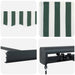 Cortina Retractabilă Verde și alb 500 × 300 cm Stofă și Metal - WALTI WALTI