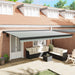 Cortina Retractabilă Verde și alb 500 × 300 cm Stofă și Metal - WALTI WALTI