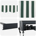 Copertină Verde și alb 500 x 300 x 165 cm Poliester și Aluminiu - WALTI WALTI