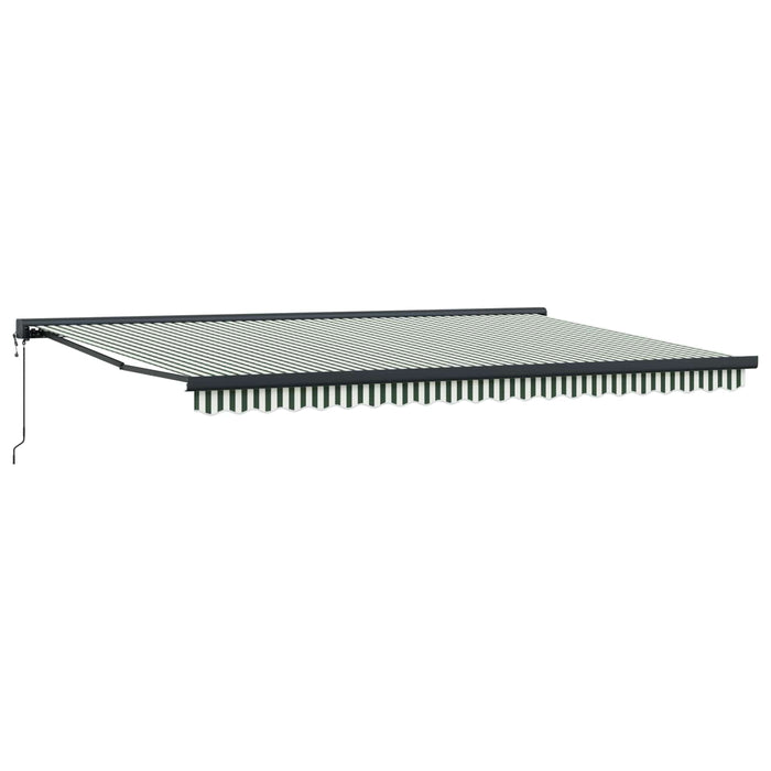 Copertină Verde și alb 500 x 300 x 165 cm Poliester și Aluminiu - WALTI WALTI