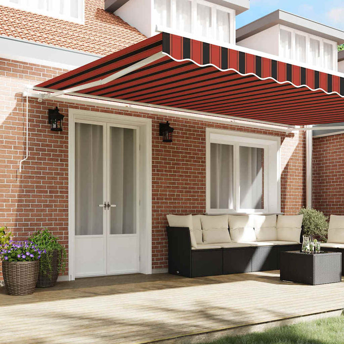 Cortina Retractabilă Manual Portocalie și maro 500 × 350 cm - WALTI WALTI