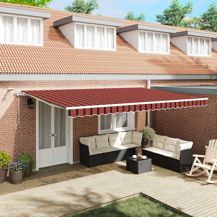 Copertina retractabilă automată cu LED-uri portocalii și maro, 500x350 cm - WALTI WALTI