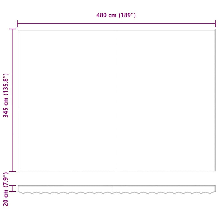 Cortina Retractabilă Manual Galben și portocalie 500 × 350 cm - WALTI WALTI