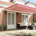 Cortina Retractabilă Manual Roșu și Alb 500 × 350 cm - WALTI WALTI