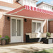 Cort electric retractabil Roșu și Alb 500 × 350 cm - WALTI WALTI