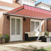 Cortina Retractabilă Roșu și Alb 500 × 350 cm - WALTI WALTI