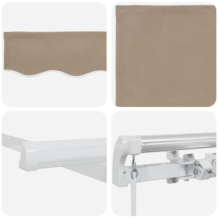 Cortina Retractabilă Bej 500 × 350 cm Poliester și Aluminiu - WALTI WALTI