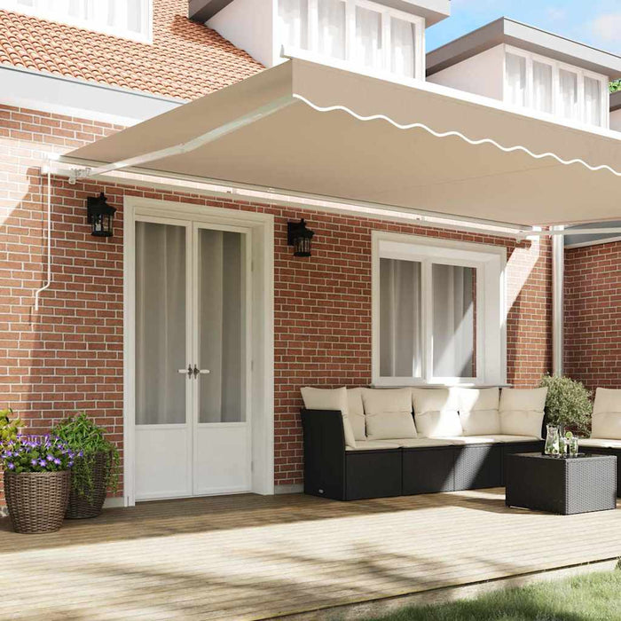 Cortina Retractabilă Bej 500 × 350 cm Poliester și Aluminiu - WALTI WALTI