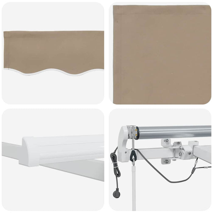 Cortina Retractabilă Bej 500 × 350 cm Poliester și metal - WALTI WALTI