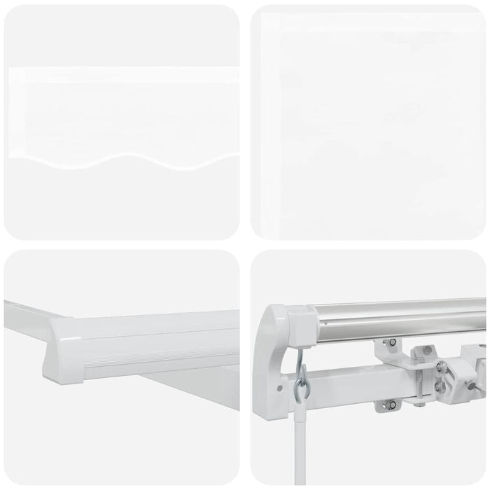 Cortina Retractabilă Alb 500 × 350 cm Poliester și Aluminiu - WALTI WALTI