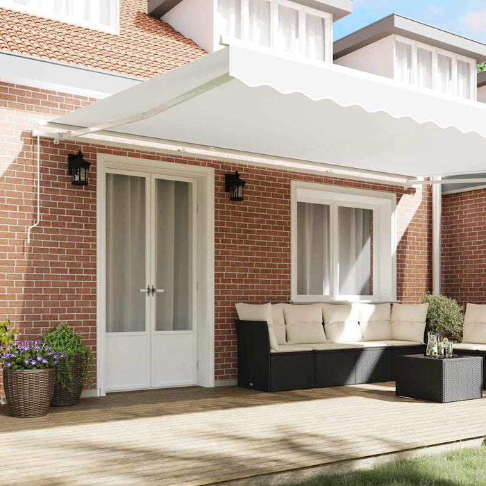 Cortina Retractabilă Alb 500 × 350 cm Poliester și Aluminiu - WALTI WALTI