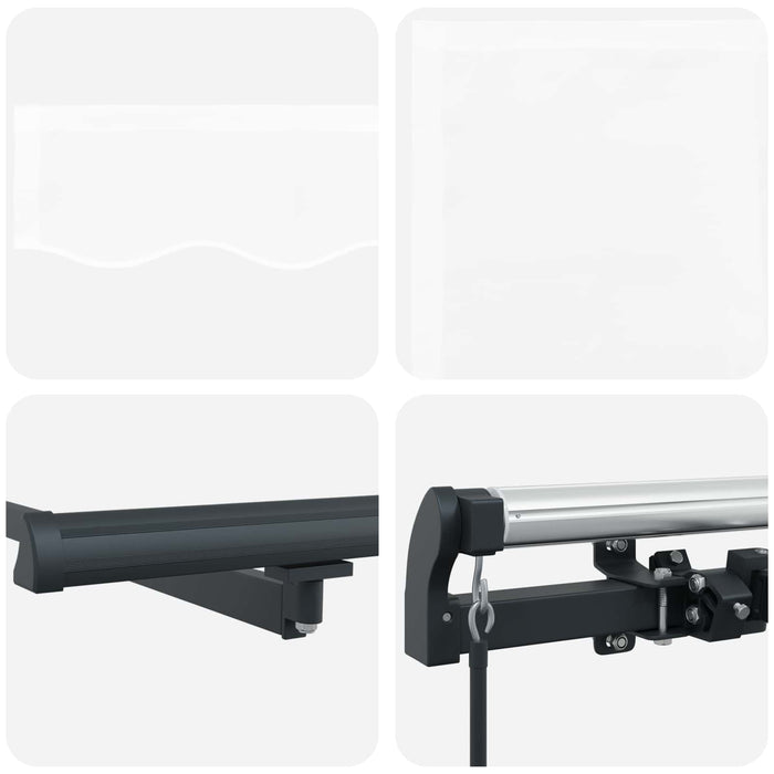 Cortina Retractabilă Manual Alb 500 × 350 cm Poliester și oțel - WALTI WALTI