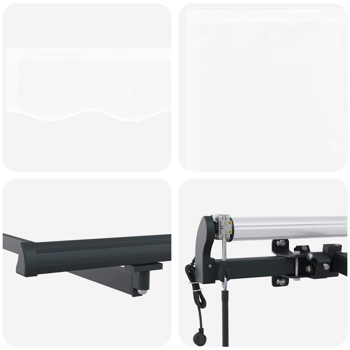 Cortina Retractabilă Alb 500 × 350 cm Țesătură și Aluminiu - WALTI WALTI