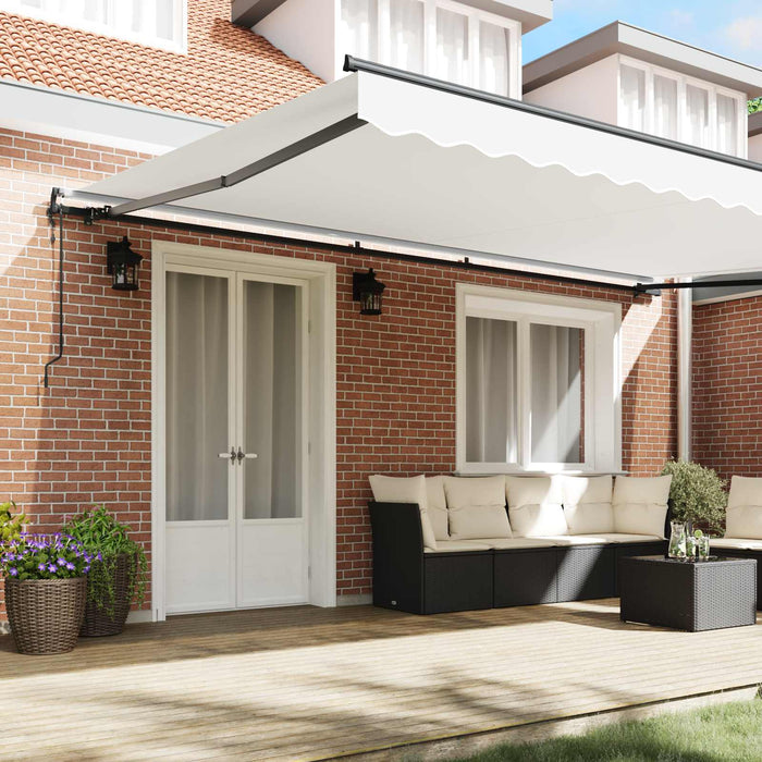 Cortina Retractabilă Alb 500 × 350 cm Țesătură și Aluminiu - WALTI WALTI