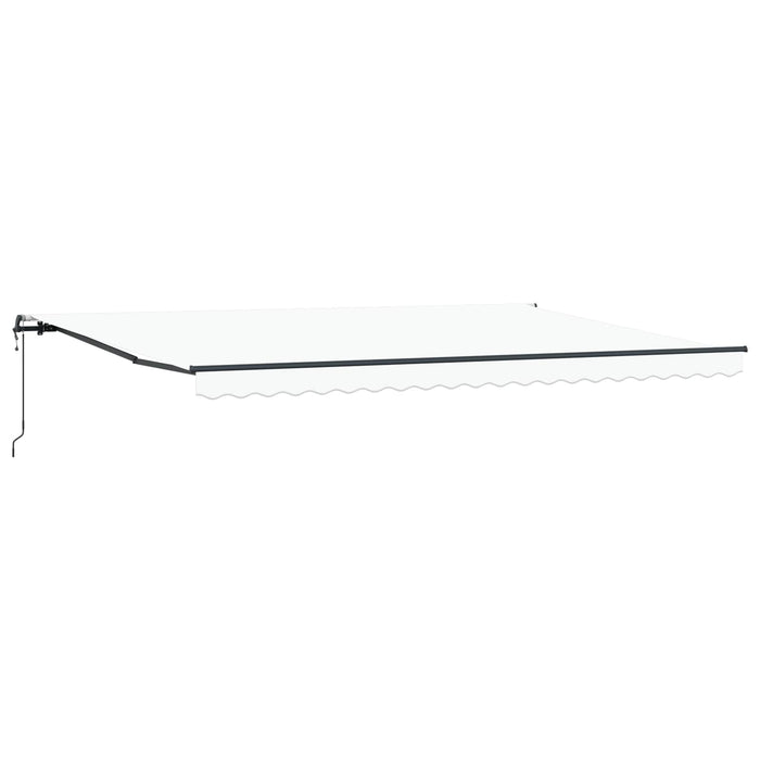 Cortina Retractabilă Alb 500 × 350 cm Țesătură și Aluminiu - WALTI WALTI