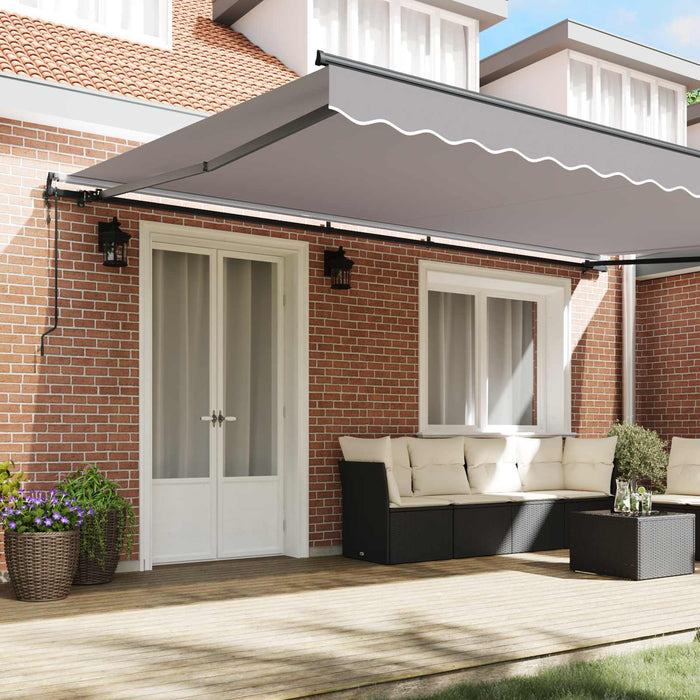 Copertină retractabilă Gri deschis 500 × 350 cm WALTI
