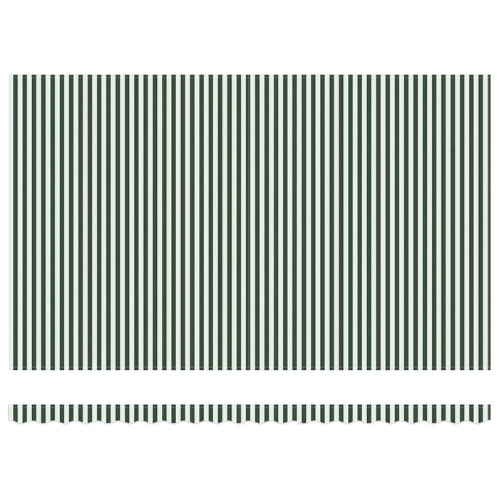 Cortina Retractabilă Manual Verde și alb 500 × 350 cm - WALTI WALTI
