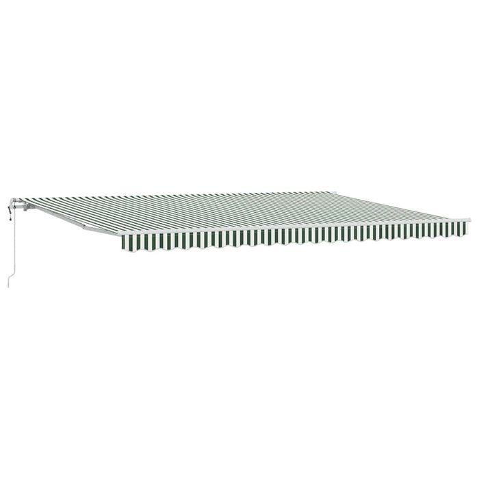 Cort electric retractabil Verde și alb 500 × 350 cm - WALTI WALTI