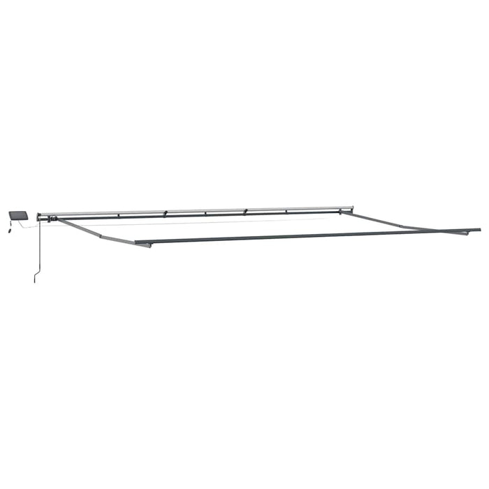 Marchiză retractabilă manuală cu LED portocalie și maro 600x300 cm - WALTI WALTI