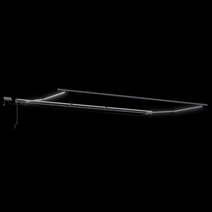 Marchiză retractabilă manuală cu LED portocalie și maro 600x300 cm - WALTI WALTI