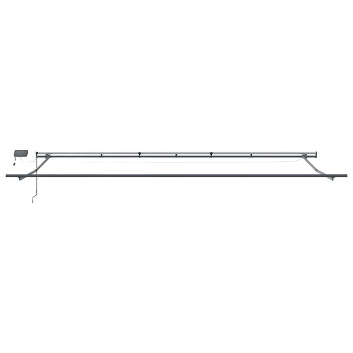 Marchiză retractabilă manuală cu LED portocalie și maro 600x300 cm - WALTI WALTI