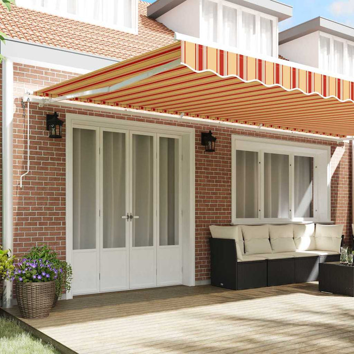 Copertină retractabilă Galben și portocalie 600 × 300 cm WALTI